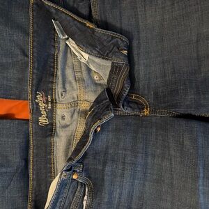 Wrangler Men's Dark Blue Bootcut Jeans